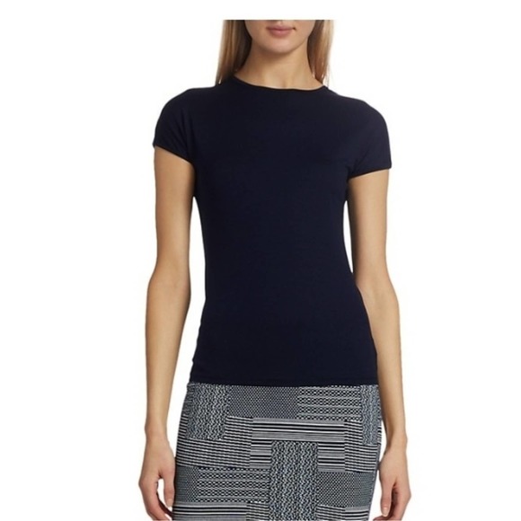 Akris Punto Tops - Akris Punto Purple Stretch Cotton Short Sleeve Tee